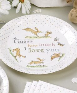 8 assiettes baby shower lapin guest how much I love you