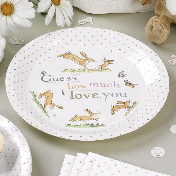 8 assiettes baby shower lapin guest how much I love you 8 assiettes baby shower lapin guest how much I love you