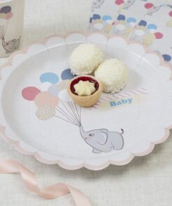 8 Grandes Assiettes Eléphant Baby
