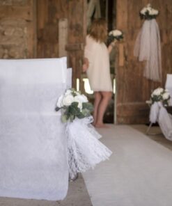 Tapis blanc intissé 100cm 15M pour Mariage