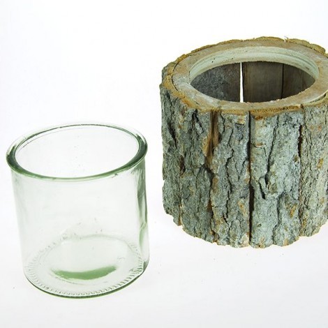 Rondin de bois Vase bougeoir centre de table Rondin de bois Vase bougeoir centre de table