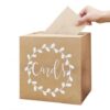 Urne mariage tirelire kraft "cards" couronne