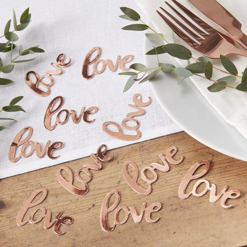 sachet confettis love or rose doré cuivré sachet confettis love or rose doré cuivré