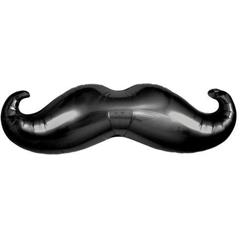 Moustache noire ballon géant mylar Moustache noire ballon géant mylar