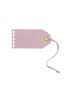 Etiquettes maque place rose ficelle luggage tags
