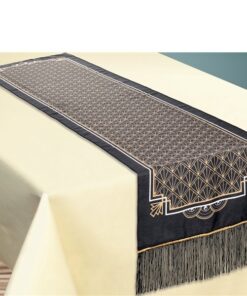 Chemin de table art deco gatsby noir et doré