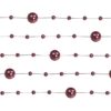 5 guirlandes de perles décoratives bordeaux marsala 130cm