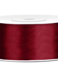 Ruban satin 25mm bordeaux marsala