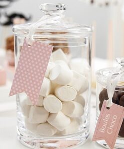 6 Etiquettes Candy Bar Fanion Sweet avec Ruban
