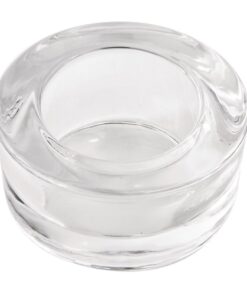 Location photophore rond en verre pour bougie chauffe