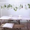 Location arche de table suspension pince métal blanc