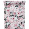 Chemin de table bucolique rose en tissu 28cm 5M