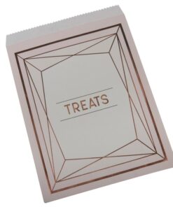 25 sachets à bonbons cadeaux rose gold geo