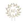 Cake topper couronne en bois "love" mariage