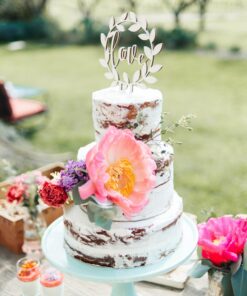 Cake topper couronne en bois 