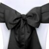 Location noeuds de chaise NOIR tissu satin