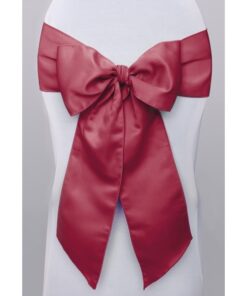 Location noeud de chaise rouge en satin