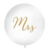 Le ballon géant mariage "Mrs" or pour la mariée