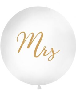 Le ballon géant mariage "Mrs" or pour la mariée