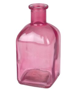 LOCATION vase bouteille solifleur rose violine H13,5cm