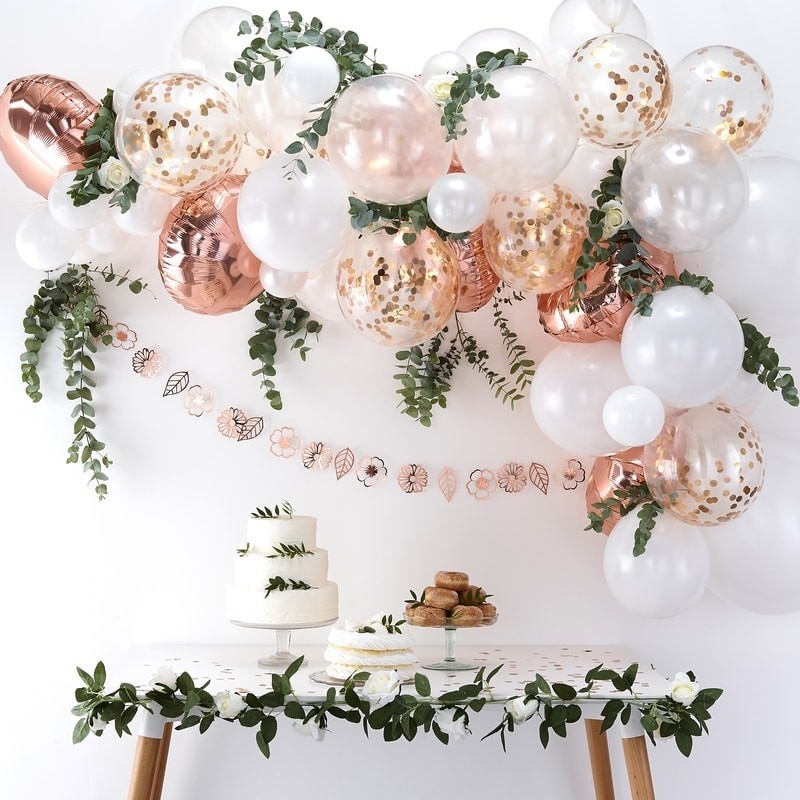 Guirlande de fleurs rose gold cuivré 3M Guirlande de fleurs rose gold cuivré 3M