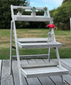 Location étagère à 3 niveaux échelle bois présentoir H90cm