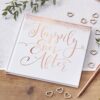 Livre d'or Happily Ever After or rose et blanc