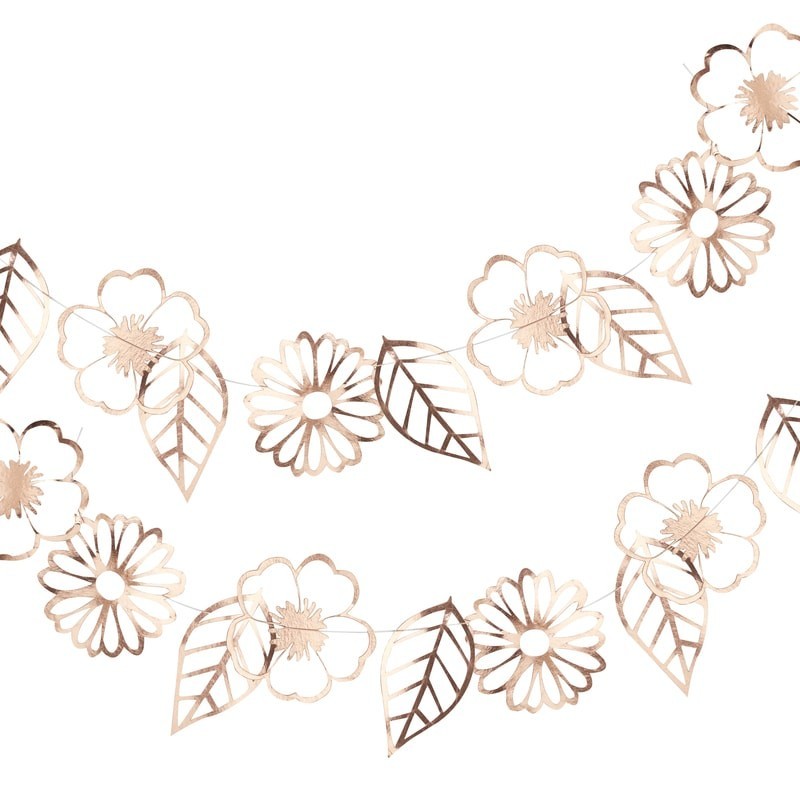 Guirlande de fleurs rose gold cuivré 3M Guirlande de fleurs rose gold cuivré 3M