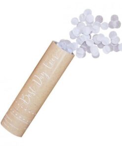 Mini canon kraft a confettis blanc best day ever