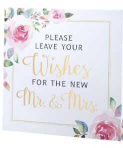 Pancarte cadre "leave your wishes" pastel shabby