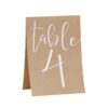 Numéros de table kraft blanc champêtre par 12