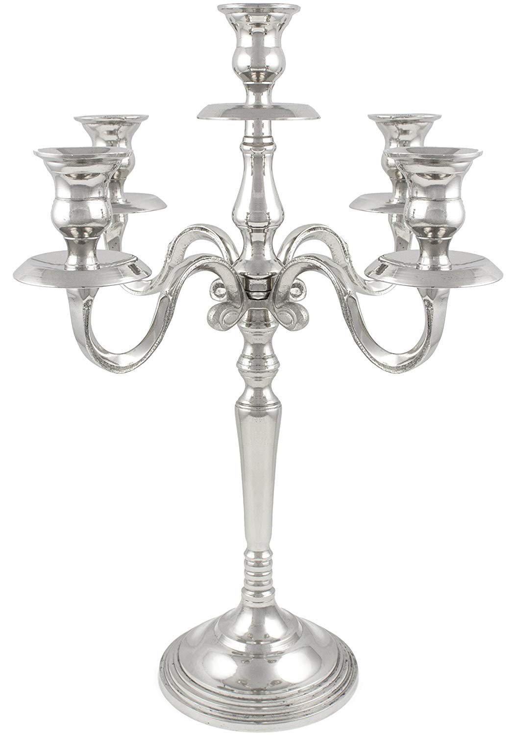 Location Chandelier 5 branches H35cm argent Location Chandelier 5 branches H35cm argent