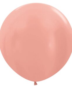 Ballon rond géant rose gold cuivré latex 90cm