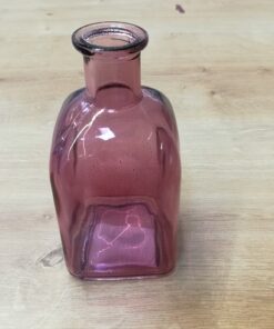 LOCATION vase bouteille solifleur rose violine H13,5cm