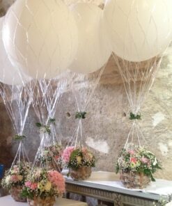 Filet montgolfière blanc pour ballon géant