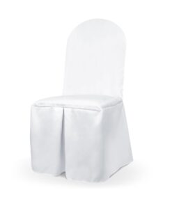 Location Housse de chaise blanc dossier rond