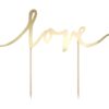 Cake topper Love papier doré gold 17cm