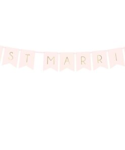 Guirlande "Just Married" rose pastel et gold
