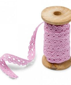 Bobine dentelle Rose 10mm x 5 mètres