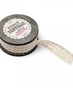 Bobine large dentelle Ivoire 50mm x 5 mètres