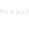 Guirlande mariage "Mr & Mrs" blanc et gold 85cm