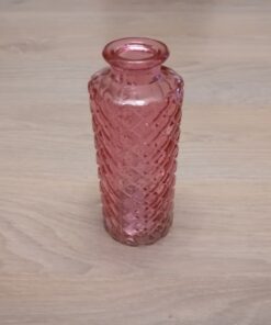 LOCATION vase bouteille solifleur rose ciselé vintage