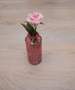LOCATION vase bouteille solifleur rose ciselé vintage