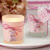 Bougeoir photophore baby shower ourson rose