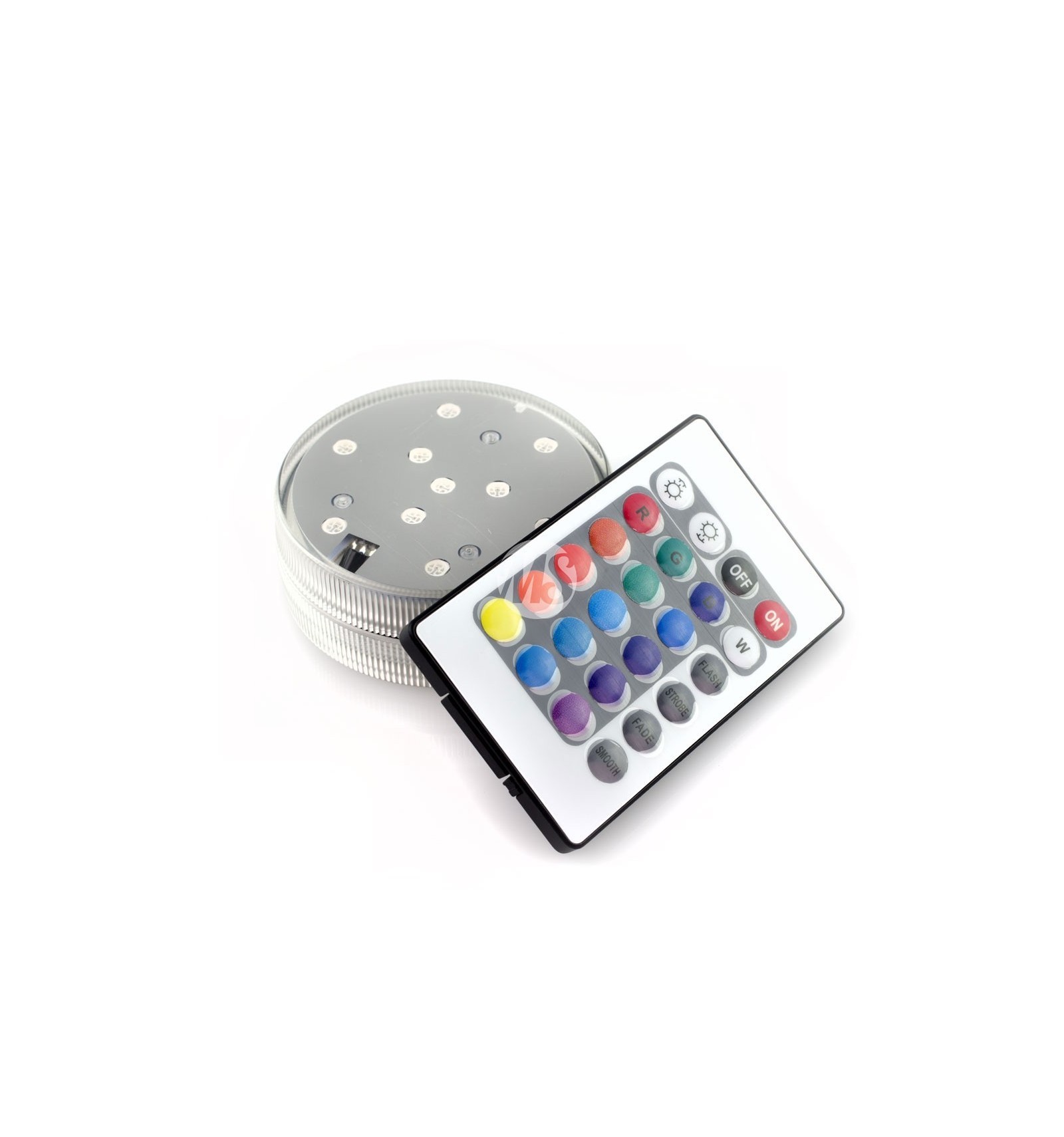 Boîtier 10 LED éclairage couleurs submersible avec télécommande Boîtier 10 LED éclairage couleurs submersible avec télécommande