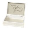 Mariage boîte à voeux en bois Wishes box tissu lin