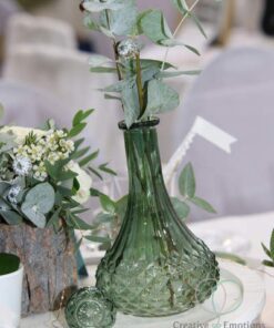 Location carafe vintage en verre VERT vase vintage