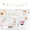 Guirlande "Welcome" bienvenue blanc et gold 95cm