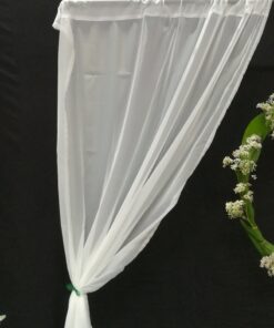 Location 2 rideaux Blanc pour arche mariage arrière plan backdrop