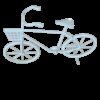 Location Petit vélo blanc en métal décor mariage voyage